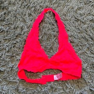 Hot pink halter top bra